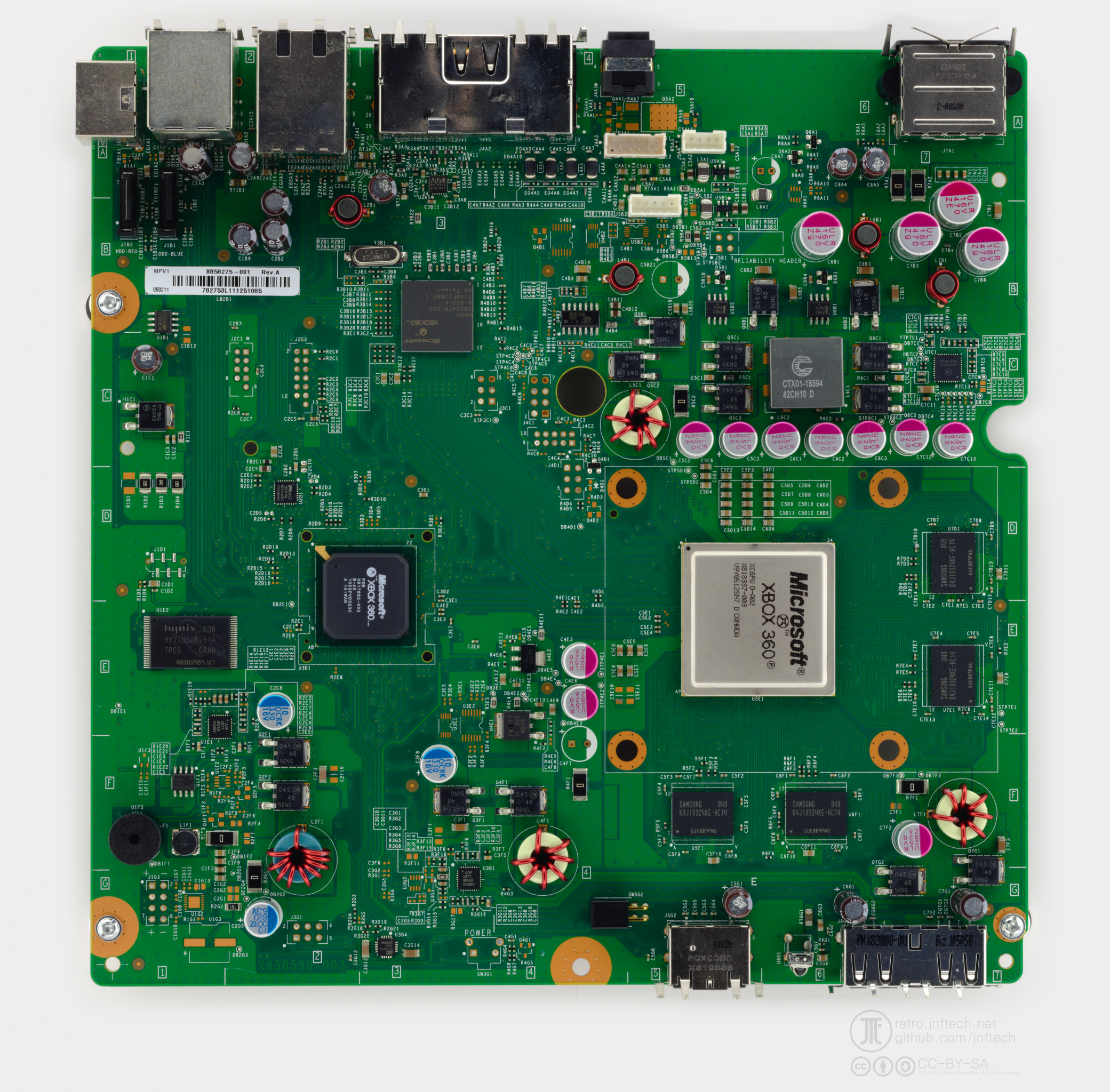 Xbox 360 Trinity motherboard top